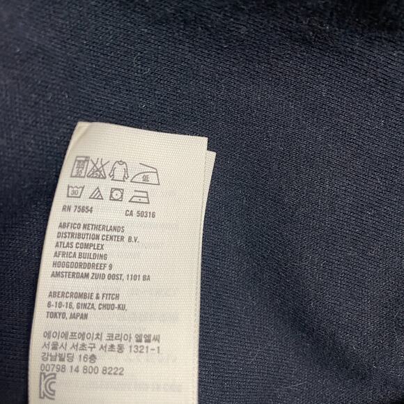 Abercrombie & Fitch Jacket Women XL Navy Windbreaker Outdoor Retro Moose - Picture 12 of 16